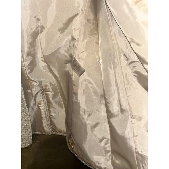 Calvin Klein Preppy Academia Professional Cream Textured Blazer - Picture 9 of 10